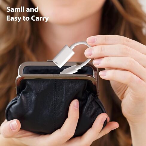 FONKEN لمحول كابل Lightning أنثى إلى USB C [عبوة من قطعتين] 4 بوصة PD شحن سريع من النوع C ذكر إلى 8 دبوس لهاتف iPhone 15/15 Pro/15 Pro Max، يدعم الشحن ونقل البيانات، وليس للصوت/OTG in Kuwait