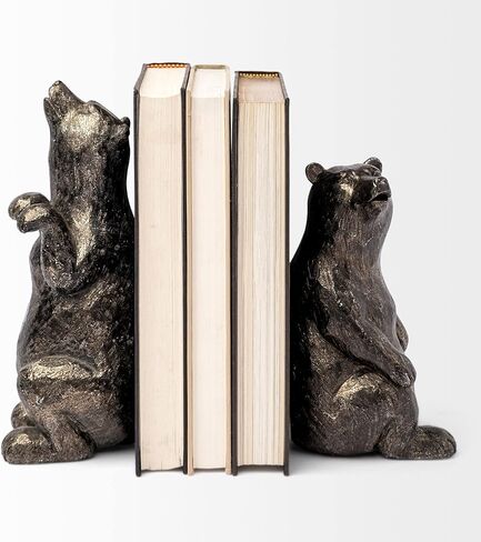 HomeRoots مساند كتب ذات لون معدني من Grizzly Bear in Kuwait