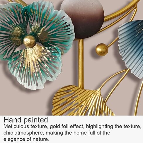 Mroinss Creative 3D Peacock Metal Wall Art Decor, 35.04 x 17.72 inch Handmade Metal Wall-Mounted Sculpture, Decoration Ornaments Gift for Living Room Bedroom Kitchen Office,35.04 x 17.72 inch in Saudi Arabia