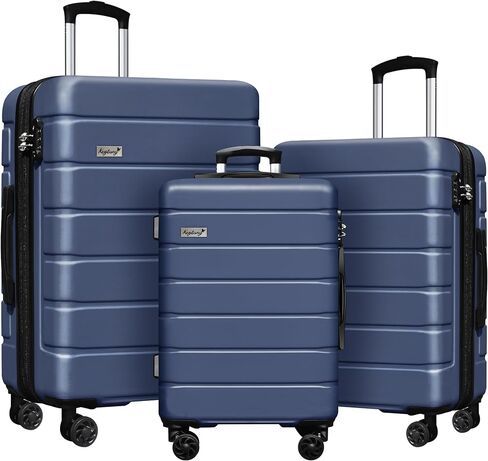 KEYTAN Hardside Expandable Spinner Wheels Luggage Suitcase(20/24/28, Navy Blue, 3 Piece Set in Saudi Arabia