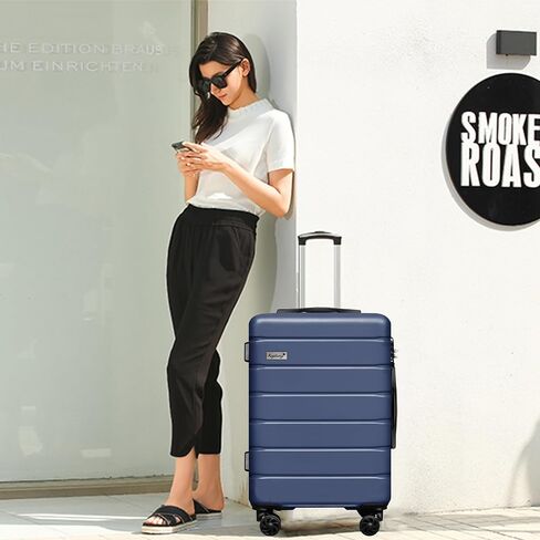 KEYTAN Hardside Expandable Spinner Wheels Luggage Suitcase(20/24/28, Navy Blue, 3 Piece Set in Saudi Arabia
