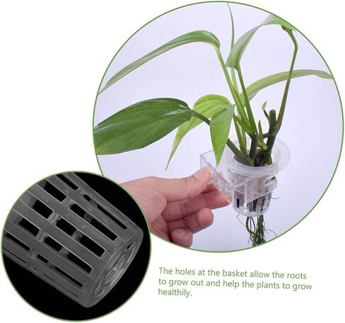 FOMIYES 4Pcs Accessories Aquatic Plants Hanging Aquarium Plant Pot Water Plant Basin Hanging Flowerpot Aquarium Plant Pots Aquarium Plant Holder Plant Basket Aquarium Plant Stand in Saudi Arabia