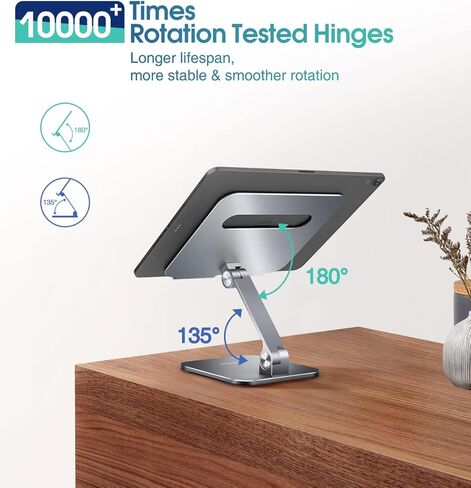 حامل iPad Pro 12.9 من الألومنيوم من Elitehood، حامل حامل iPad قابل للتعديل للمكتب، حامل شاشة محمول خلفي كبير، حامل كمبيوتر لوحي متوافق مع شاشة 15.6 بوصة، iPad Pro 12.9، iPad Air Mini 6 5 in Kuwait