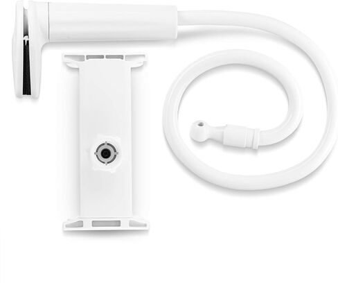 Aduro Solid-Grip iPad Stand Holder 360 Adjustable Universal Gooseneck Lazy Tablet Stand for Desk – Swivel Durable Rubberized Video Mount for Recording Holder (White) in Saudi Arabia