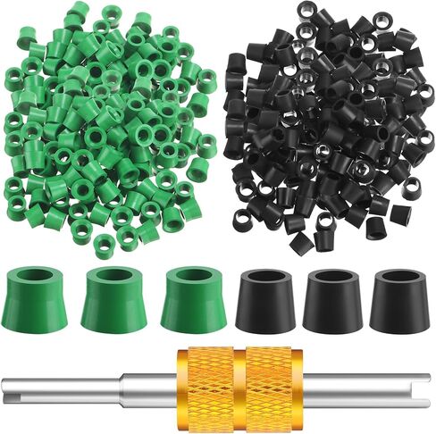 201 Pcs Valve Core Kit Include 1/4" Quick Coupler Charging Gaskets Sealing O Ring Kit Replacement Rubber Gasket and Valve Core Remover Tool for Air Conditioning Refrigeration Charging Hose in Saudi Arabia