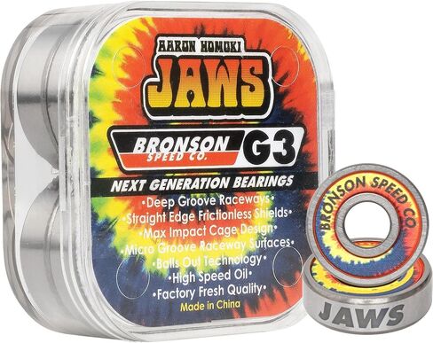 Bronson Speed Co Aaron "Jaws" Homoki Pro G3 Skateboard Bearings in Saudi Arabia