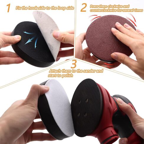 3 Pack Interface Pads, 5 Inch Hook and Loop Soft Density Sponge Cushion Buffer Backing Pad, Foam Sanding Interface Pads for Orbital Sander Automotive Woodworking Polishing in Saudi Arabia