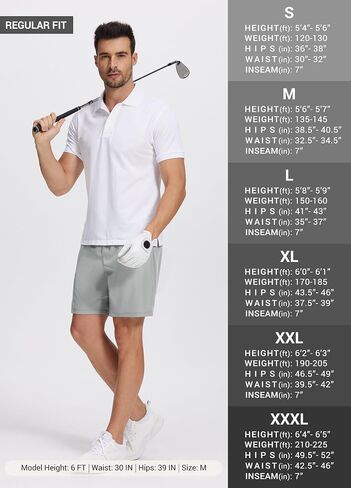 Willit Men's Golf Shorts Quick Dry Athletic Shorts Lightweight Hiking Workout Casual Shorts with Pockets 7" in Saudi Arabia