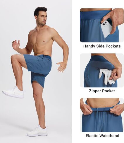 Willit Men's Golf Shorts Quick Dry Athletic Shorts Lightweight Hiking Workout Casual Shorts with Pockets 7" in Saudi Arabia
