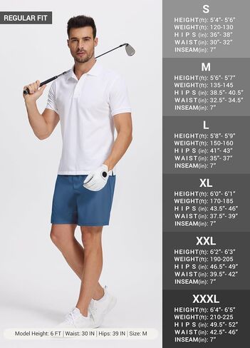 Willit Men's Golf Shorts Quick Dry Athletic Shorts Lightweight Hiking Workout Casual Shorts with Pockets 7" in Saudi Arabia