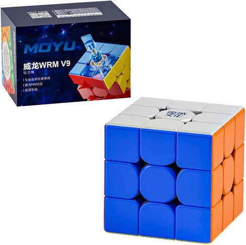 Moyu Weilong WRM V9 2023 مكعب سرعة مغناطيسي 3x3، مكعب سرعة بدون ملصقات Moyu Weilong لغز المكعب السحري المغناطيسي in Kuwait