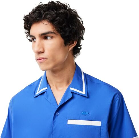 Lacoste Men's Short Sleeve Relaxed Fit Woven Shirt in Saudi Arabia