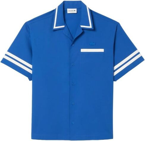 Lacoste Men's Short Sleeve Relaxed Fit Woven Shirt in Saudi Arabia