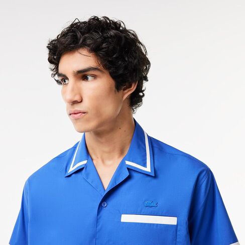 Lacoste Men's Short Sleeve Relaxed Fit Woven Shirt in Saudi Arabia