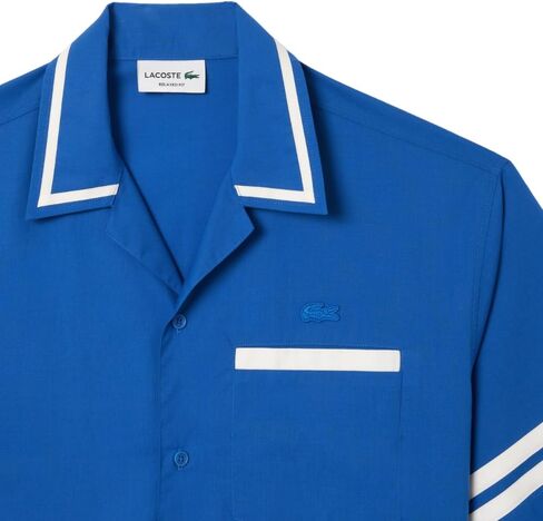 Lacoste Men's Short Sleeve Relaxed Fit Woven Shirt in Saudi Arabia