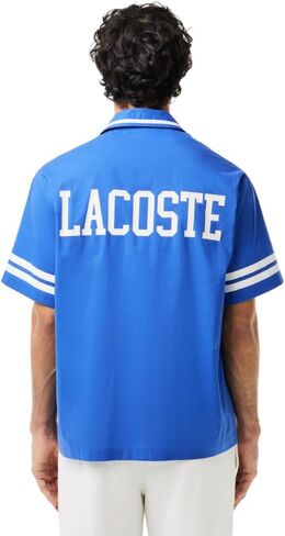 Lacoste Men's Short Sleeve Relaxed Fit Woven Shirt in Saudi Arabia
