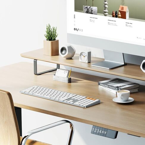 لوحة مفاتيح بلوتوث بإضاءة خلفية ProtoArc لجهاز Mac، K100-A لوحة مفاتيح لاسلكية رفيعة للغاية مع لوحة مفاتيح رقمية، اتصال 3 أجهزة، قابلة لإعادة الشحن لجهاز Mac Mini MacBook Pro، MacBook Air، iMac، iPad in Saudi Arabia