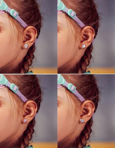 15 زوجًا من الأقراط المشبكية للنساء والفتيات اللطيفة على شكل سلحفاة وأرنب والقطة والبومة والضفدع والفراشة وزهرة القلب ونجمة اللؤلؤ وقوس قزح تشيكوسلوفاكيا متعددة الألوان غير مثقوبة in Kuwait