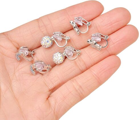 15 زوجًا من الأقراط المشبكية للنساء والفتيات اللطيفة على شكل سلحفاة وأرنب والقطة والبومة والضفدع والفراشة وزهرة القلب ونجمة اللؤلؤ وقوس قزح تشيكوسلوفاكيا متعددة الألوان غير مثقوبة in Kuwait