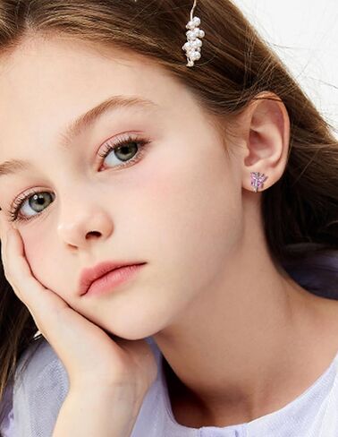 15 Pairs Clip on Earrings for Women Girls Cute Turtle Rabbit Cat Owl Frog Butterfly Flower Heart Star Pearl Rainbow CZ Multicolored Non Pierced Stud Earring Sets in Saudi Arabia