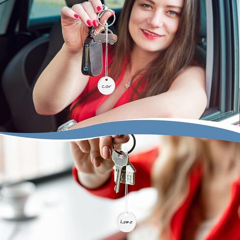 250 Pieces Metal Rim Tags Key Tags Blank Round Paper 1.25 Inches Paper Tags White Key Tags with Strings for Car Door Keys, Knitting Project, Dog Tags, Wine Bottle Tags, Luggage Tags in Saudi Arabia