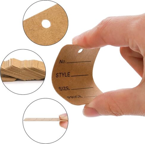 Nicunom 2000 PCS Price Tags, 1.97" x 1.38" Clothing Tags, Kraft Paper Merchandise Marking Tags Display Label for Product Jewelry Clothing Tags Size Tags Coupon Tags, Brown in Saudi Arabia