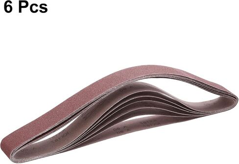 6pcs 60 Grits Aluminum Oxide Sanding Belts 2" x 48" Ring Abrasive Belts Metal Polished Sandpaper for Belt and Disc Sander in Saudi Arabia