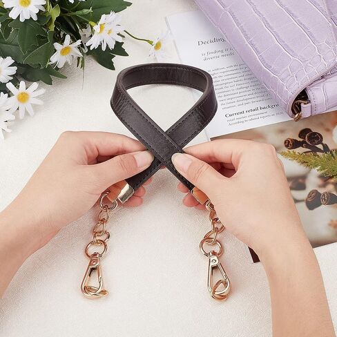 SUPERFINDINGS 1pc Black Imitation Leather Bag Straps 24.6x0.8 inch Purse Replacement Straps Adjustable Crossbody Strap with Alloy Swivel Clasps for Bag Straps Replacement Accessories in Saudi Arabia