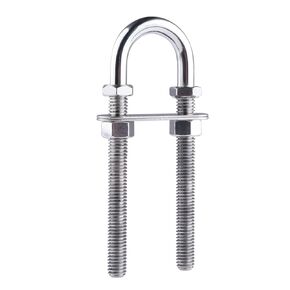 316 Stainless Steel Stern Stock Fixed Welding Plate Bow Eye Tie Down U-Bolt (5 x 5/8 Inches) for Marine Boat Yacht