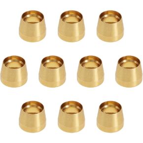 The Lord of the Tools 10PCS AN3 Brass Olive Insert AN3 Hose Connector Brass Olive Connector Brass Pipe Fittings for Racing Car Truck Motorcycle Modifications