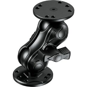 Aluminum Alloy Electronic Device Mount with 1.5" Ball Round Plates, 3.5" Short Arm Fish Finder Mount Tablet Holder, C Size Marine Electronic Mount for Garmin, Lowrance, Humminbird and More