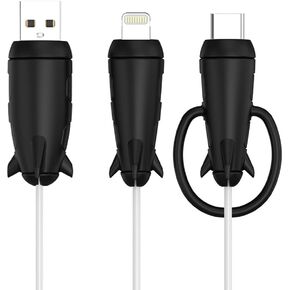 ZOSTLAND 3Pack Cute Red Pink Animal Protector USB Charger Saver Charging Data Earphone Line Protector Compatible with all iPhone 15 14 13 12 11 10 iPad iPod and Android phones (3PCS Hips)