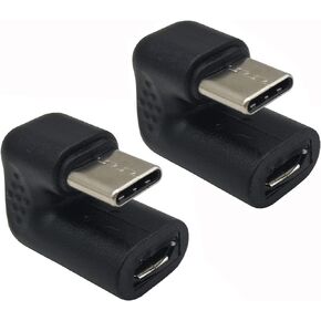 USB C U Shape Adapter, 180 Degree USB Type C Male to USB Micro Female Charging Convertor Adapter for Laptop & Tablet & Mobile Phone [only Charging](2 Pack)