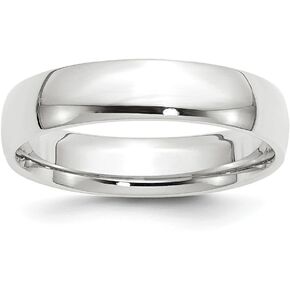 Sonia Jewels 10k White Gold 5mm Comfort Fit Plain Classic Wedding Band Ring