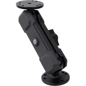 Aluminum Double 1.5" Ball Mount with Two AMPS Round Plates, Tablet/Fish Finder/Truck/GPS Mount,Compatible with RAM C Size Mounts