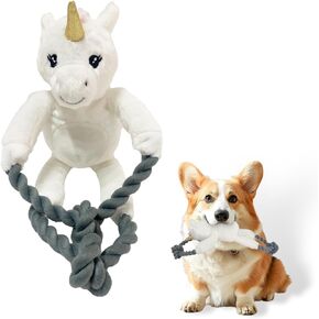 Plush Squeaky Dog Toys - Durable Cute Animals Toy for Indoor Play with Small, Medium and Large Dogs (Rabbit), pink