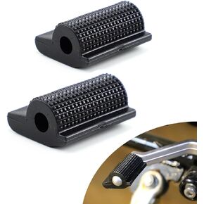 2 PCS Motorcycle Gear Shift Shifter Covers Accessories, 1.2In x 1.5In x 0.7In Rubber Waterproof Anti-Slip Shifter Protector Pads, Universal Durable Shift Pedal Shells (Black)