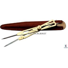 Artist Proportional Scale Divider Drawing Tool Professional (Brass, 9"/Leather Case)
