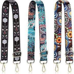 Weewooday 3 Pieces Crossbody Straps Adjustable Purse Straps Replacement handbag Strap Guitar style Strap for Women