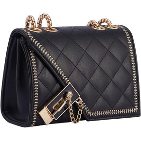 Aiqudou Quilted Crossbody Bag for Women - Leather Shoulder Bag Fashion Chain Small Purse