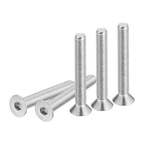 5/16-18 x 2-1/4" Flat Head Socket Cap Screws, 25 Pack 304 Stainless Steel Hex Socket Flat Head Screws, Full Thread, Countersunk Bolts