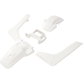 KUAFU Plastic Kit Compatible with 1986-1987 Honda TR200 Fat Cat Body Work Fairing Side Cover Fender Mudguard Set White Plastic (ABS）