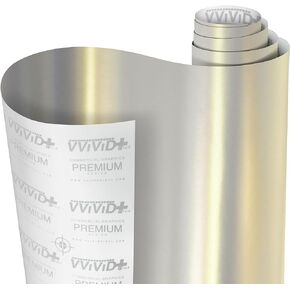 VViViD+ Satin Galaxy Nardo Grey Vinyl Car Wrap Adhesive Film Roll with Air Release Technology (1.5ft x 5ft)
