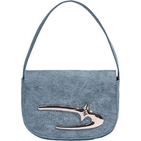 Verdusa Women's Studded Underarm Tote Bag Zipper Vintage Shoulder Bags