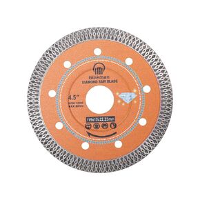 5 Pack 4.5" Diamond Saw Blade, 1.4mm+0.1 Cutting Disc, 5/8" or 7/8" Adjustable Arbor, Universal Diamond Cutting Blade for Cutting Porcelain Tiles Granite Marble Ceramics Works