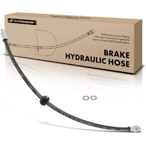 A-Premium Front Driver or Passenger Brake Hydraulic Hose Compatible with Select Mini Models - Cooper 2007-2019, Cooper Countryman 2011-2016, Cooper Paceman 2013-2016 - Replace# 34306788442
