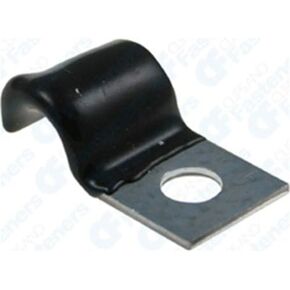 25 Half Clamps 1/4" Galvanized Vinyl Coated