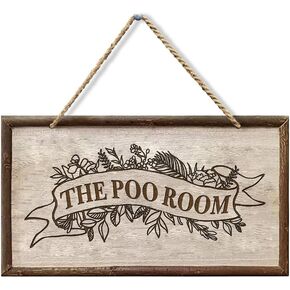 CBLdF The Throne Room Wooden Plaque Toilet Bathroom Shabby Chic Ladies Gents Sign Funny Gift Home Decorative 8.5 X 4.5 Inches