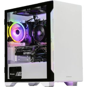 كمبيوتر مكتبي للألعاب Velztorm Nix مخصص باللون الأبيض الثلجي (AMD Ryzen 5 5600X 6-Core، ذاكرة وصول عشوائي 128 جيجابايت، 8 تيرابايت PCIe SSD، GeForce RTX 3080، 1xUSB 3.2، 3xUSB 3.0، 1xHDMI، Win 10 Home) in Kuwait