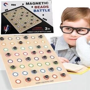 Magnetic Chess Game with Wooden Board for Kids Adults, 2024 New Version Magnetic Stone Board Game Funny Interactive Tabletop Game Family Party Board Games (Magnetic Chess Game-Style B)